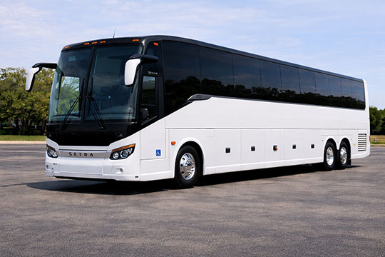 56-passenger charter bus available for charter in Anderson, TX